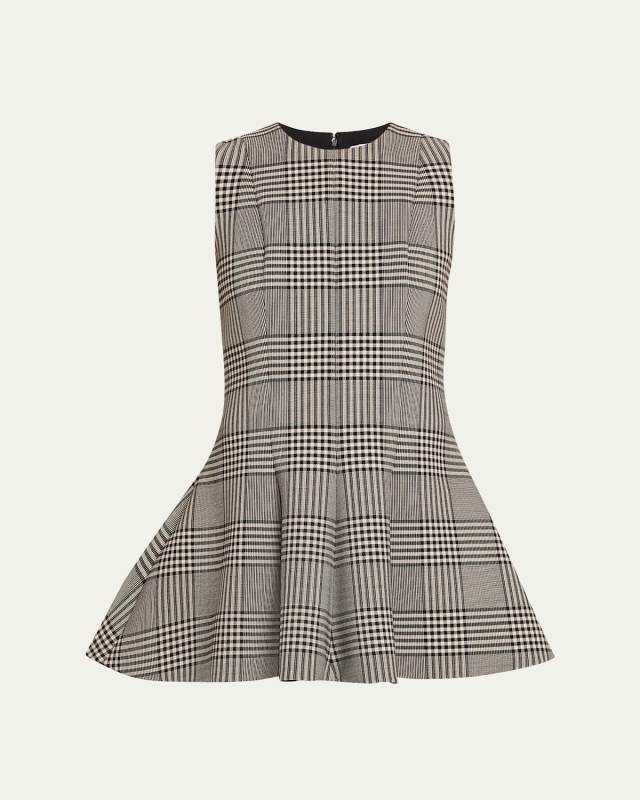 The Sophie Fit-&-Flare Check Mini Dress